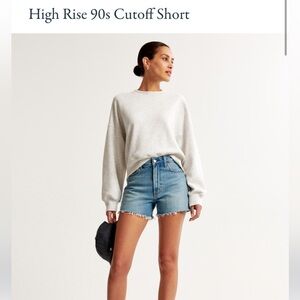 Abercrombie High Rise 90s Cutoff Short